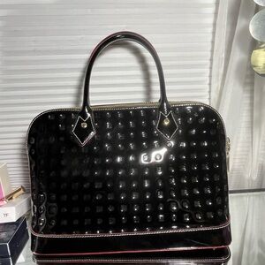 ARCADIA Black Patent Leather Tote